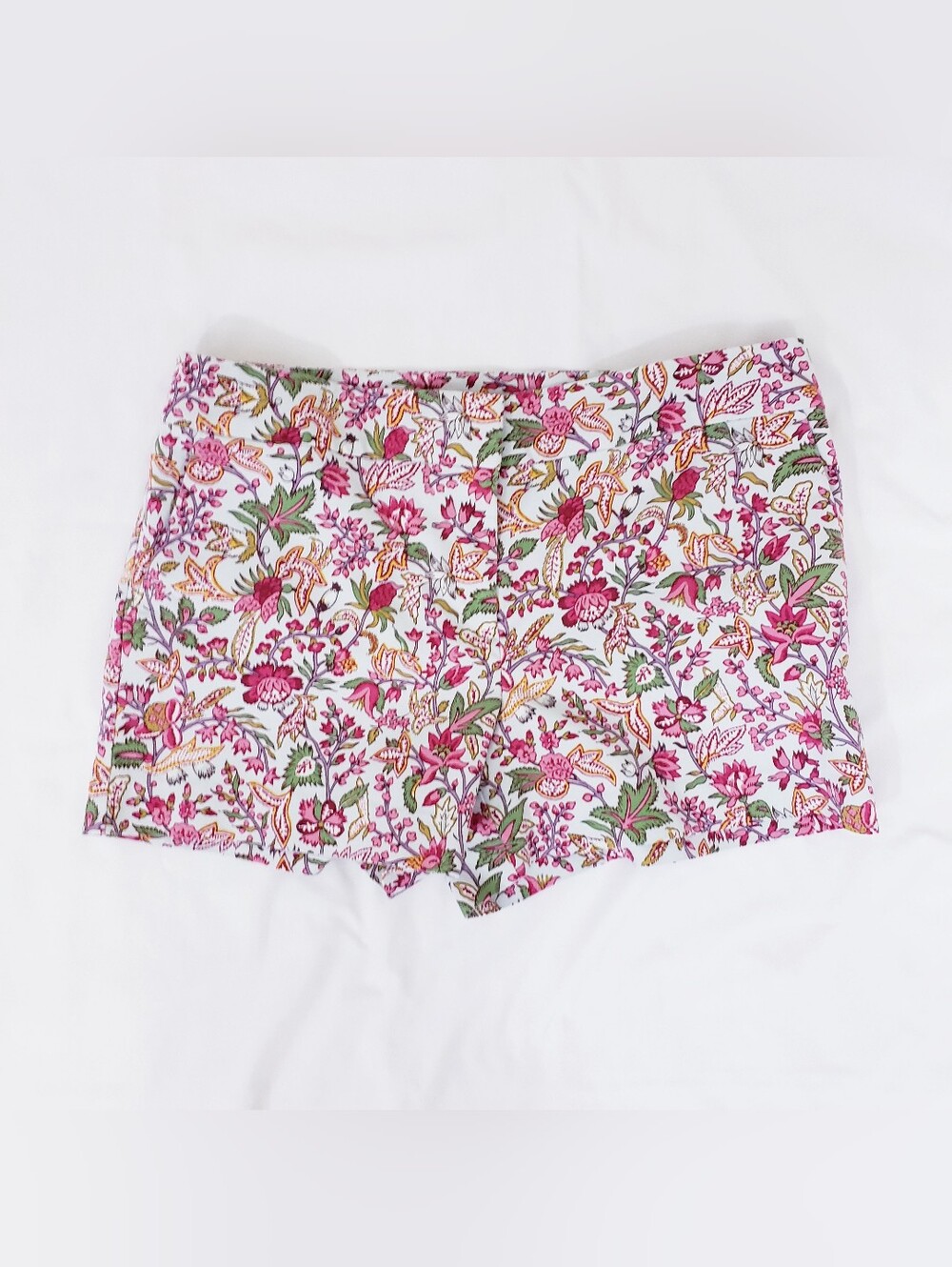 LOFT Pink Floral Khaki Chino Twill Shorts Size 12 Riviera Short